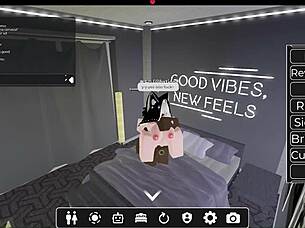 White individual got involved with a large item in Roblox game