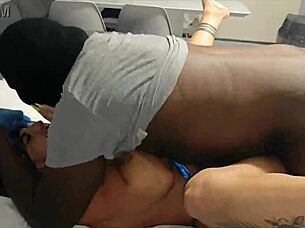 This bodybuilder milf with big tits and huge clit takes a massive black cock for wild anal rimjob and deepthroat, squirting everywhere in mature action.