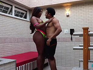 did she enjoy her first shoot so much she came back for a second and let a hung guy pound her ass