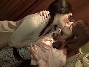 Nasty Slut Kisses With Crazy Intensity In Hardcore Lesbian Action