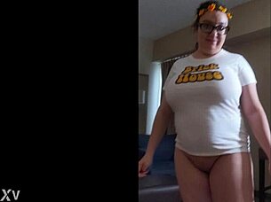 Oh yeah, watch Ms. Brick swallow that black cock cum after tit play!