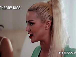 hey, check out cherry kiss heating things up in the kitchen with deepthroat and assfucking action