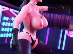 catwoman teases with sexy dancing moves showing off big ass