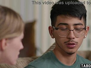 Hey, check out teen cheerleader Melody Marks losing her virginity on a shy guy's dark cock.