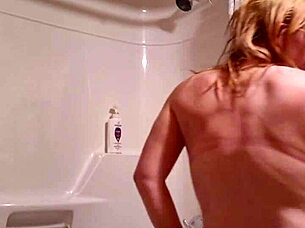 Sneaky video captures the moment of getting ready for a shower