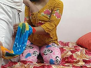 Indian desi girlfriend gets bent over outdoor fucking on ranch in deep cowgirl action.