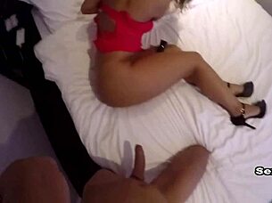 sexydea rides big cock in casting interview with wet pussy shaking