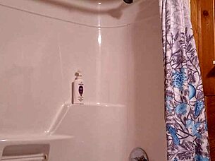 Sneaky video captures the moment of getting ready for a shower