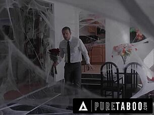 i feel so drained after ebony housewife august skye takes control in taboo threesome