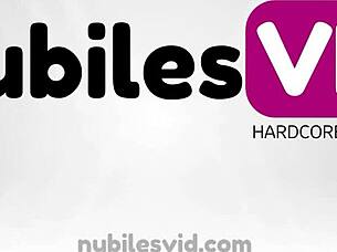 In the garage, a young woman gets wild during a reality car encounter, exploring passionate desires freely.