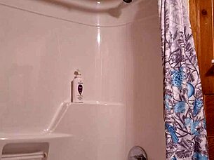 Sneaky video captures the moment of getting ready for a shower