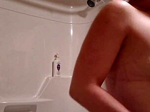 Sneaky video captures the moment of getting ready for a shower