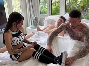 Petite Wet Latina Screams In Passionate First-Time Double Anal Creampie With Two Cocks Dominating Her Tight Ass