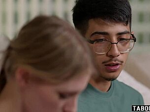 Hey, check out teen cheerleader Melody Marks losing her virginity on a shy guy's dark cock.