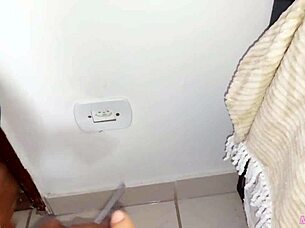 Handyman shocks with electric surprise leading to intense squirting action!