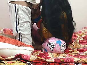 Indian desi girlfriend gets bent over outdoor fucking on ranch in deep cowgirl action.