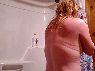 Sneaky video captures the moment of getting ready for a shower
