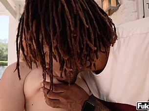 Keely Rose UNDRESSES her WET PUSSY for INTERRACIAL BLOWJOB and COWGIRL FUCKING in DOGGYSTYLE with CREAMPIE