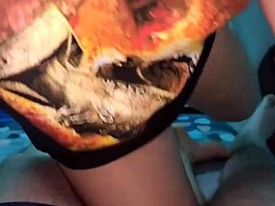 Colombian Amateur Babe with Natural Big Tits and Ass Rides Dildo Like a Pro