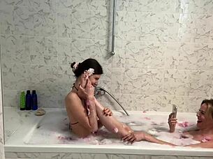 Maya Rose Indulges in Steamy Lesbian Bathroom Encounter