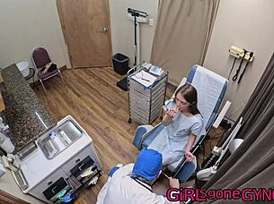 I Feel So Nervous Yet Excited During Mira Monroes First Gyno Exam With Shaved Pussy Spreading And Fingering