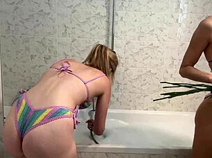 Maya Rose Indulges in Steamy Lesbian Bathroom Encounter