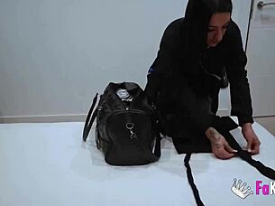 i feel so thrilled on this sexual tour in madrid with nelia estrada's huge tits and european brunette flashing outdoors