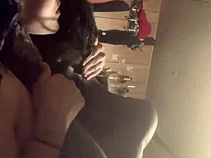 Pounding Her Pussy Deep with Monster Black Cock in Interracial Missionary Action