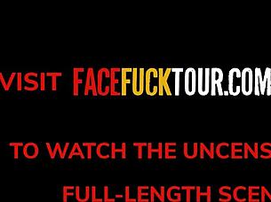 Busty Tattooed Blonde Cock Slut Rough Face Fucked In Homemade Tape