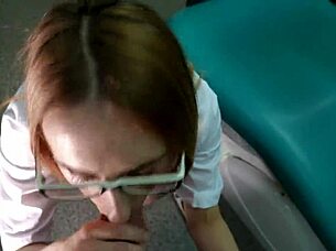 Doctor sucks patient dick during appointment leading to facial cumshot