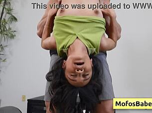 Can Petite Sexy Brunette Jade Kimiko Handle Sucking Huge Dick and Massive Balls from Charles Dera?