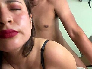 Big Tits Latina Milf Fucked by Best Friend of My Girlfriend