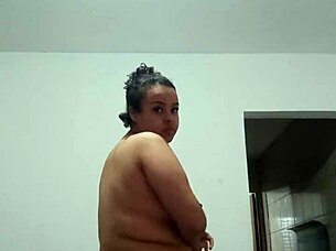 Isn't this pov chubby brunette pornstar teasing by rubbing her natural tits and wet pussy like a horny bitch?