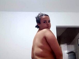 Isn't this pov chubby brunette pornstar teasing by rubbing her natural tits and wet pussy like a horny bitch?