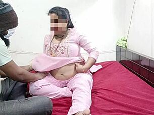 hey, check out this indian girl with natural tits getting fucked missionary style in bedroom homemade action