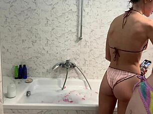 Maya Rose Indulges in Steamy Lesbian Bathroom Encounter