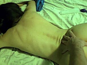 Barely Legal Teen's Tight Brunette Pussy Struggles to Fit Huge Cock in Intense Sex