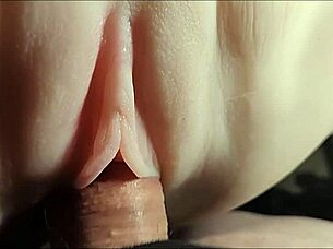 hey, check out this slick and moist pussy getting double penetrated with toys in close up action