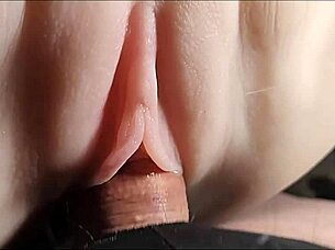 hey, check out this slick and moist pussy getting double penetrated with toys in close up action