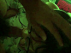 She casually gave a blowjob in the simple scene.