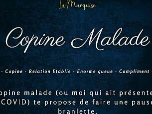 Copine malade offers french audio porn with jerk off instructions