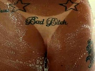 tattoo brazilian amateur slut in bikini and heels sucks cock for facial cumshot