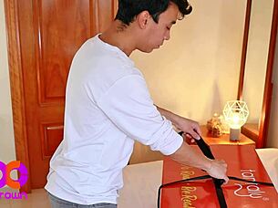 Step Cousin Tricks Me With Realistic Doll Leading To Wild Bedroom Rimjob And Fingering Action