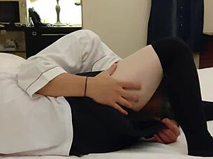 Petite Japanese Schoolgirl Gets Licked and Fucked in Uniform Fetish Play!