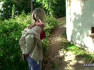 Will Two Boys Convince Stranger Girl for Park Fuck Cash?