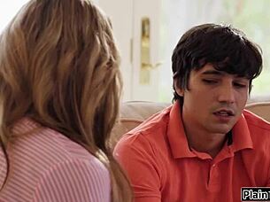 Big tits milf promises to fuck if he lands that job now!