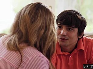 Big tits milf promises to fuck if he lands that job now!