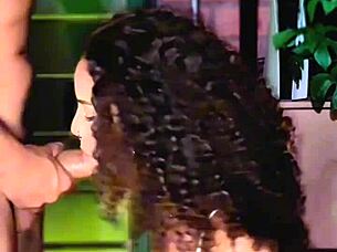 Gagging Hard on It - Sloppy Deepthroat by Brunette Latina with Natural Tits