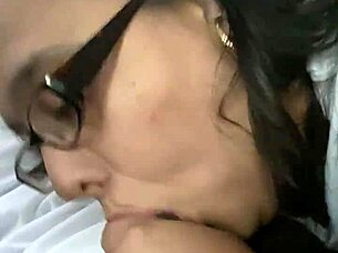 milf high school teacher gives close-up blowjob in car to big black cock