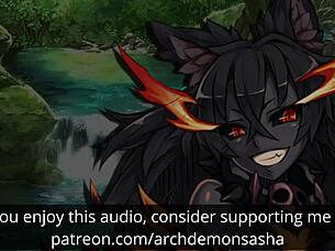 Hellhound girl unleashes fierce domination over you